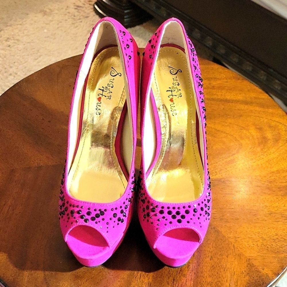BRAND NEW SUGAR HOUSE PEEP TOES HIGH HEEL STILETTOS PUMP SHOES